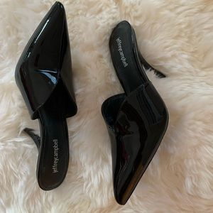 Jeffrey Campbell black patent leather shoes, 9.5